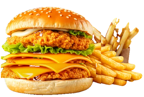 Double chicken burger